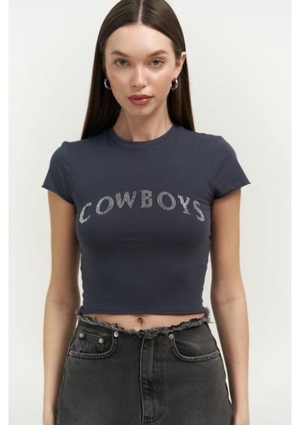 Collection Cowboys Antrasit Penye Crop