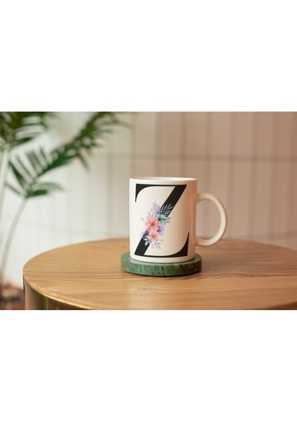 Kişiselleştirilebilir Z Harfli Baskılı Premium Porselen Kupa Bardak fiyatları