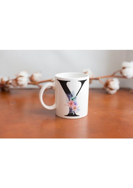 Kişiselleştirilebilir Y Harfli Baskılı Premium Porselen Kupa Bardak fiyatları