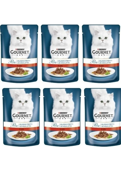 Gourmet Perle Izgara Sığır Etli Kedi Konserve 85 Gr. x 6 Adet