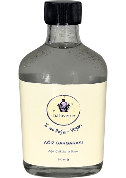 % 100 Doğal Alkolsüz Vegan Ağız Çalkalama Suyu 200 ml