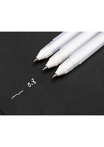 Beyaz Jel Kalem Seti 0.8 Mm. 3'lü modelleri