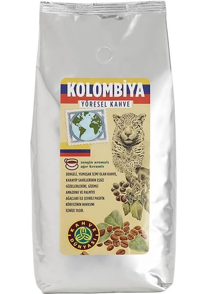 Santos ve Kolombiya Yöresel Çekirdek Kahve 1 kg x 2 Adet