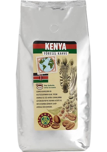 Kahve Dünyası Kenya ve Santos Yöresel Çekirdek Kahve 1 kg x 2 Adet