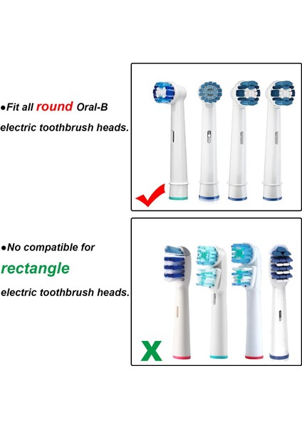 Oral-B Uyumlu Şarjlı Diş Fırçası ve Elektrikli Diş Fırçası Başlıkları İçin Koruma Kapağı 8 Adet