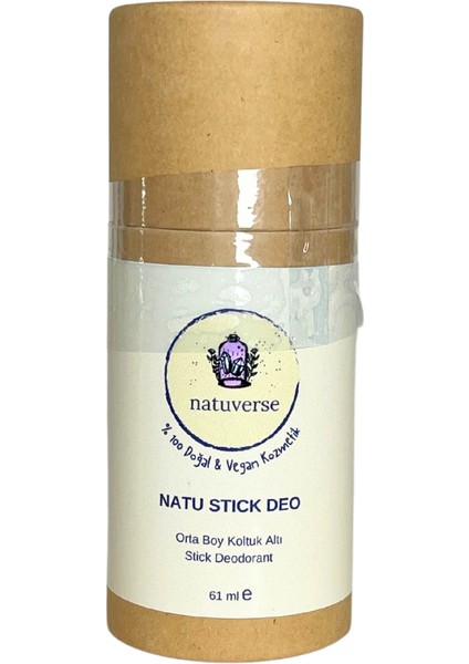 % 100 Doğal El Yapımı & Alkolsüz & Vegan Stick Deodorant 61 ml