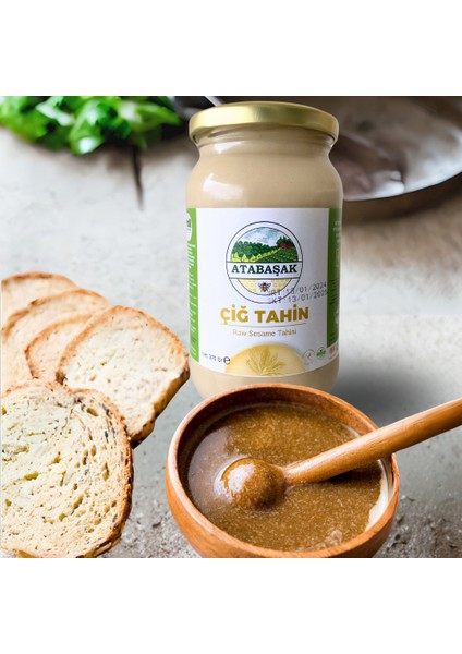 Atalık Özberk Çiğ Susam Tahini 300 Gr, Yüksek Kaliteli Yerli Susam, Glutensiz, %100 Susam