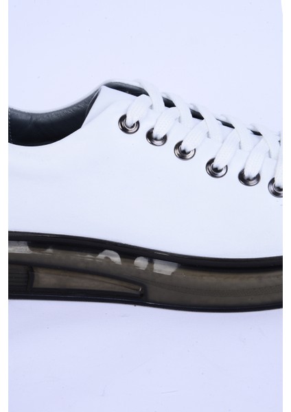 112 Deri Bağcıklı Ortopedik Taban Tabanı Silikon Kaplama Beyaz Günlük Erkek Ayakkabı fiyatları