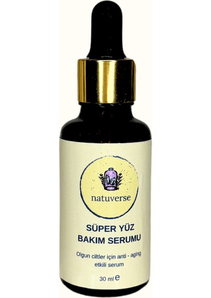 %100 Doğal Kırışık Serumu- Anti - Aging Etkili Serum 30 ml