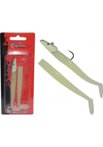 3071 Ultimate Sardine 12CM 21GR Sandeel Levrek Silikonu 2'li Suni Yem