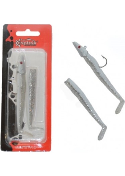 3071 Ultimate Sardine 12CM 21GR Sandeel Levrek Silikonu 2'li Suni Yem