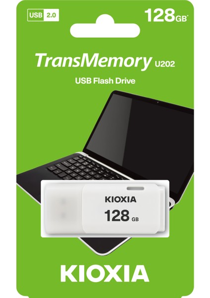 128GB Usb2.0 Kıoxıa Beyaz USB Bellek LU202W128GG4