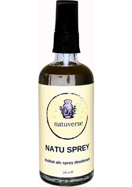 % 100 Doğal Alkolsüz Deodorant - El Yapımı & Vegan Sprey Deodorant