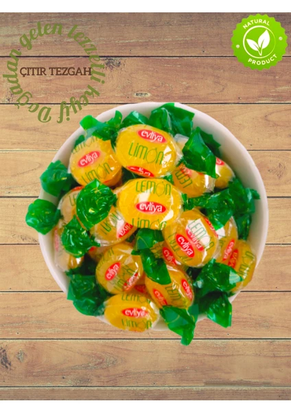 Çıtır Tezgah Limonlu Cam Şeker Bayram Şekeri ( Limon Aromalı) 500 gr