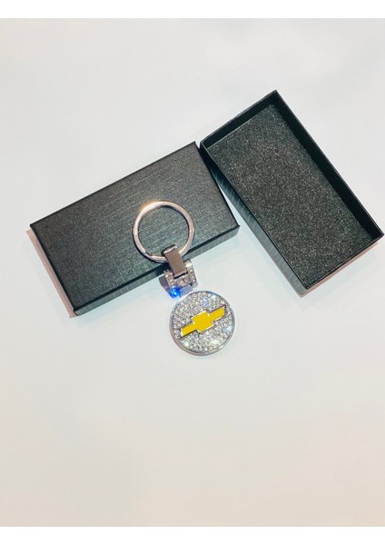 Lüx Metal Taşlı Anahtarlık Aveo Cruse Camaro Corvette Captiva Chevrolet ile Uyumlu