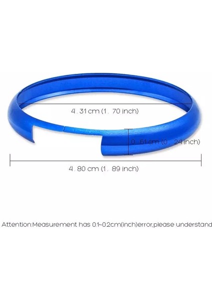 Alüminyum Kumanda Halkası - Anahtar Bilezik Mavi Renk Mini Cooper ile Uyumlu fırsatları