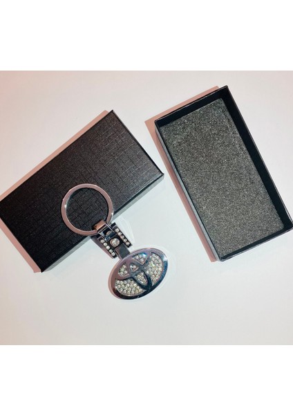 Lüks Taşlı Metal Anahtarlık Corolla Auris Avensis Yaris Toyota ile Uyumlu