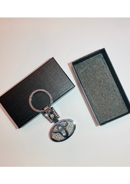 Lüks Taşlı Metal Anahtarlık Corolla Auris Avensis Yaris Toyota ile Uyumlu modelleri