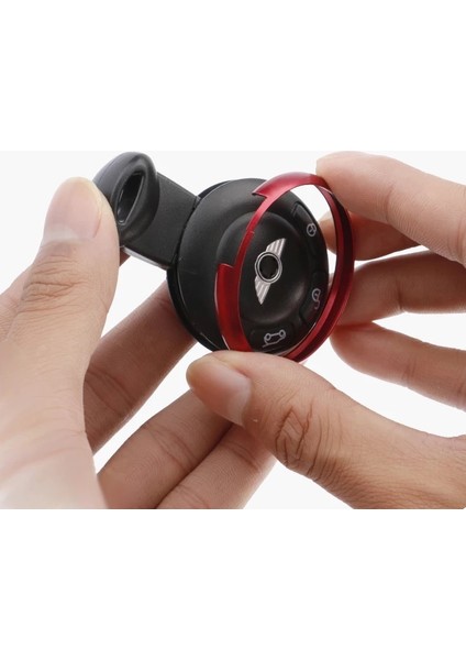 Anahtar Halkası Kırmızı Renk - Kumanda Halkası - Alüminyum Bilezik Mini Cooper ile Uyumlu fiyatları