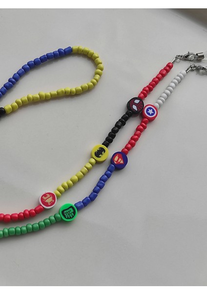 Amabel Jewelerys Marvel Kahramanlar (Spiderman, Captain America, Superman, Hulk, Batman) Gözlük Zinciri