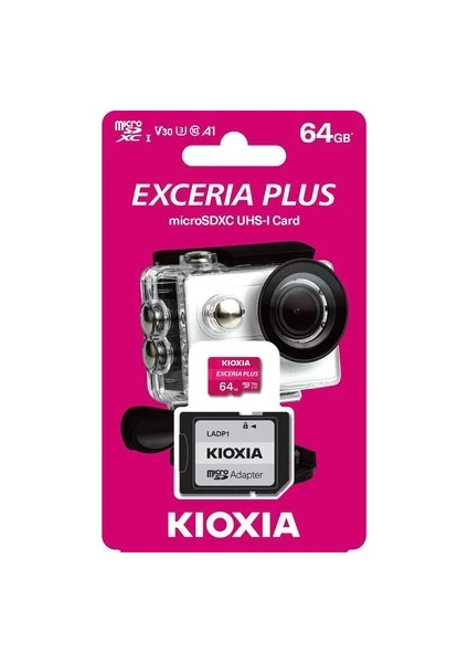 Kıoxıa LMPL1M064GG2 Fla 64GB Excerıa Plus Microsd C10 U3 V30 Uhs1 A1