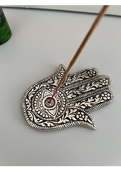 Fatima'nın Eli Şeklinde Gümüş Renk Metal Tütsülük fiyatları