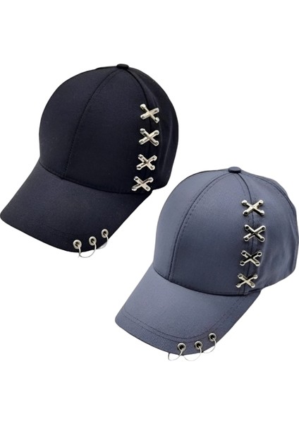 Punk Master Baseball Kep Şapka 2'li Set