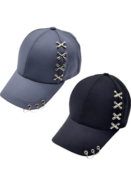 Punk Master Baseball Kep Şapka 2'li Set