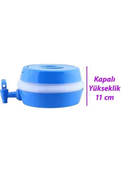 Su Sebili Ayran Meşrubat Içecek Bidonu Sebil Katlanabilir Musluklu Termos Çeşmeli Körüklü 5.5 Litre