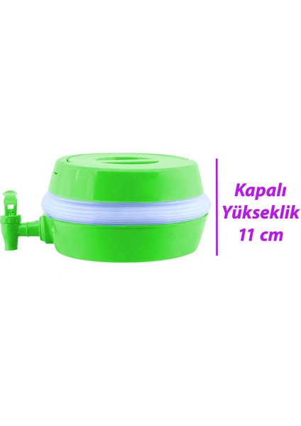 Su Sebili Ayran Meşrubat Içecek Bidonu Sebil Katlanabilir Musluklu Termos Çeşmeli Körüklü 5.5 Litre