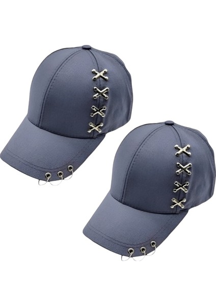 Punk Master Baseball Kep Şapka 2'li Set