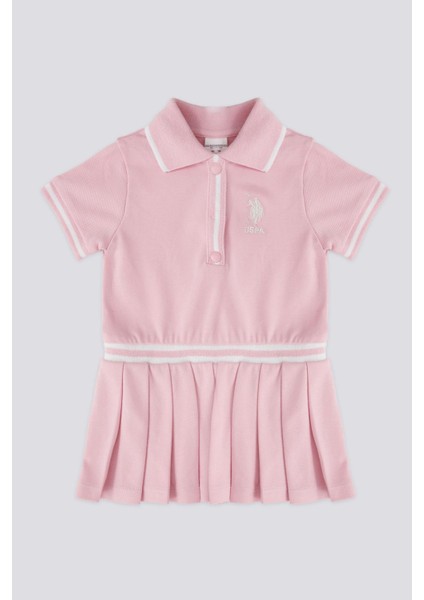 Kız Bebek Pike - Elbise - Pembe