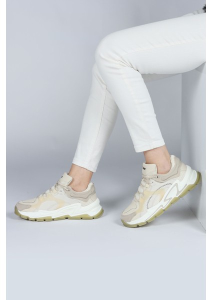 29096 Bej Kadın Sneaker Günlük Spor Ayakkabı fırsatları