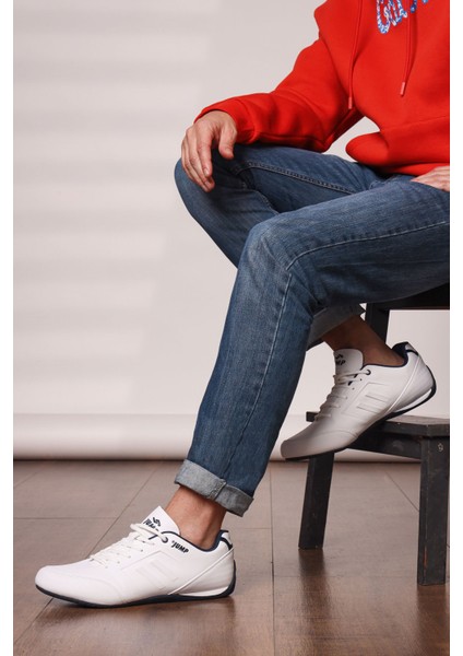 11743 Beyaz - Lacivert Erkek Casual Günlük Spor Ayakkabı fiyatları
