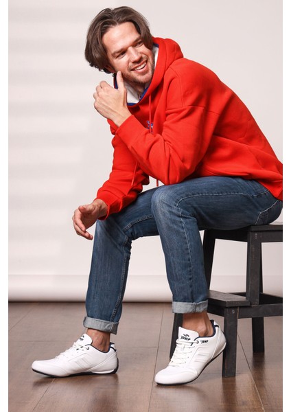 11743 Beyaz - Lacivert Erkek Casual Günlük Spor Ayakkabı fırsatları