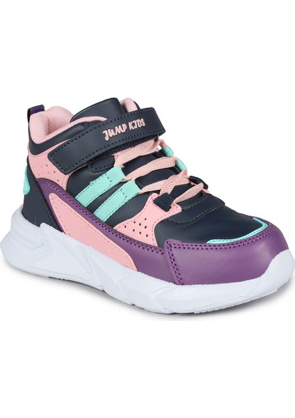 27823 Cırtlı Somon Pembe - Lacivert Kız Çocuk Günlük Bot Spor Ayakkabı fiyatları