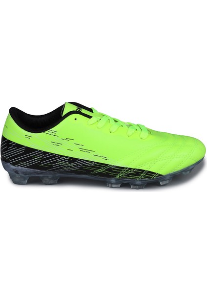 28221 Neon Yeşil - Siyah Çim Halı Saha Krampon Futbol Ayakkabısı