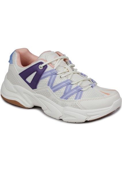28701 Beyaz - Bej Kadın Sneaker Günlük Spor Ayakkabı