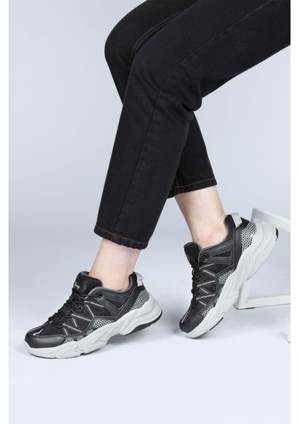 28701 Siyah - Beyaz Kadın Sneaker Günlük Spor Ayakkabı indirimleri