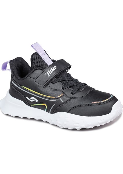 29601 Cırtlı Siyah - Lila Kız Çocuk Sneaker Günlük Spor Ayakkabı