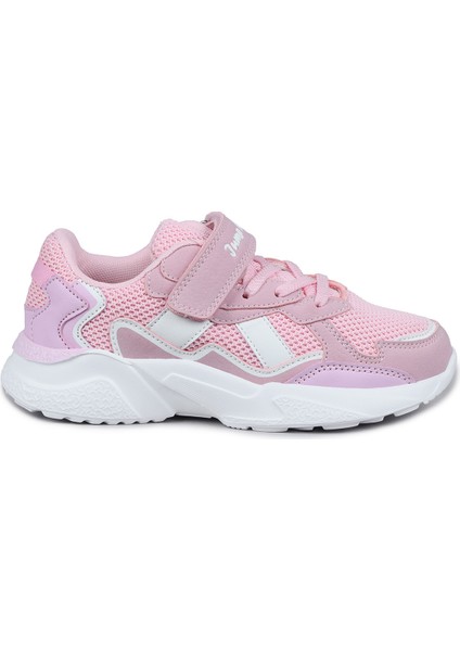 29189 Cırtlı Pembe - Beyaz Kız Çocuk Sneaker Günlük Spor Ayakkabı