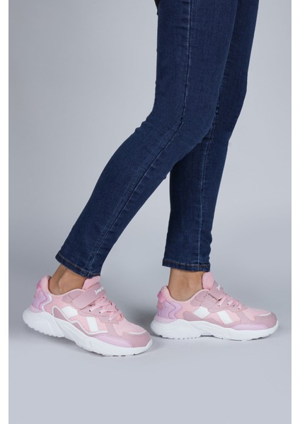 29189 Cırtlı Pembe - Beyaz Kız Çocuk Sneaker Günlük Spor Ayakkabı fırsatları