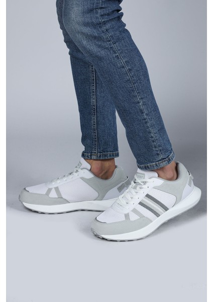 29052 Beyaz - Gri Erkek Sneaker Günlük Spor Ayakkabı modelleri