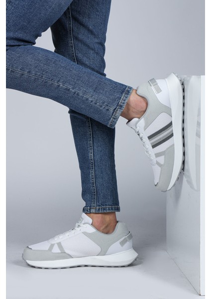 29052 Beyaz - Gri Erkek Sneaker Günlük Spor Ayakkabı fırsatları