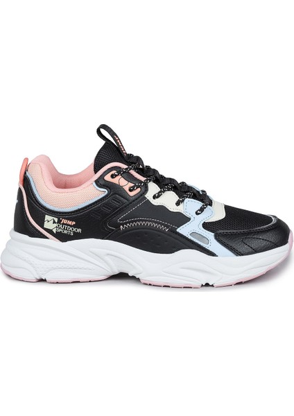 29943 Siyah - Pembe Kadın Sneaker Günlük Spor Ayakkabı