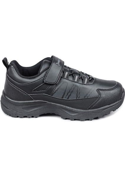 29195 Cırtlı Full Siyah Üniseks Çocuk Sneaker Günlük Spor Ayakkabı