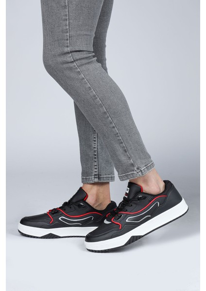 28520 Siyah - Beyaz Erkek Sneaker Günlük Spor Ayakkabı