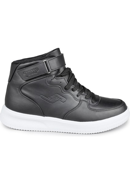 16309 Yüksek Bilekli Siyah - Beyaz Erkek Sneaker Günlük Spor Ayakkabı