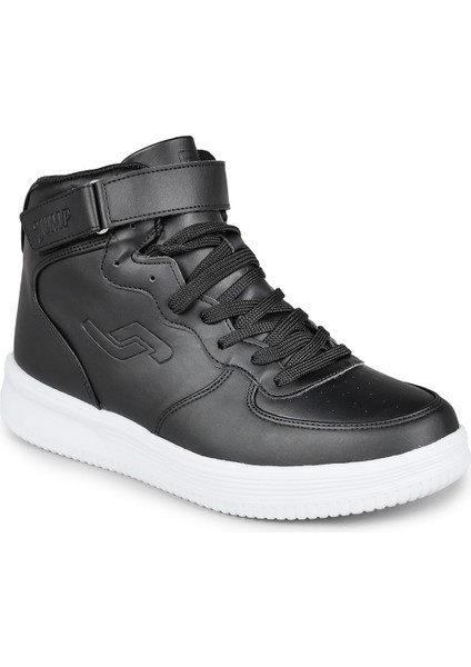 16309 Yüksek Bilekli Siyah - Beyaz Erkek Sneaker Günlük Spor Ayakkabı