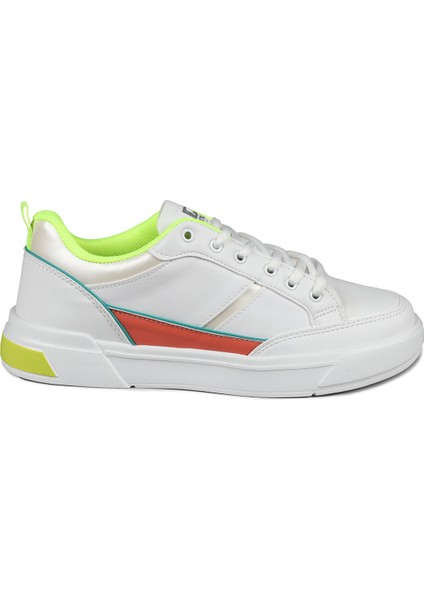 27792 Beyaz - Neon Yeşil Kadın Sneaker Günlük Spor Ayakkabı